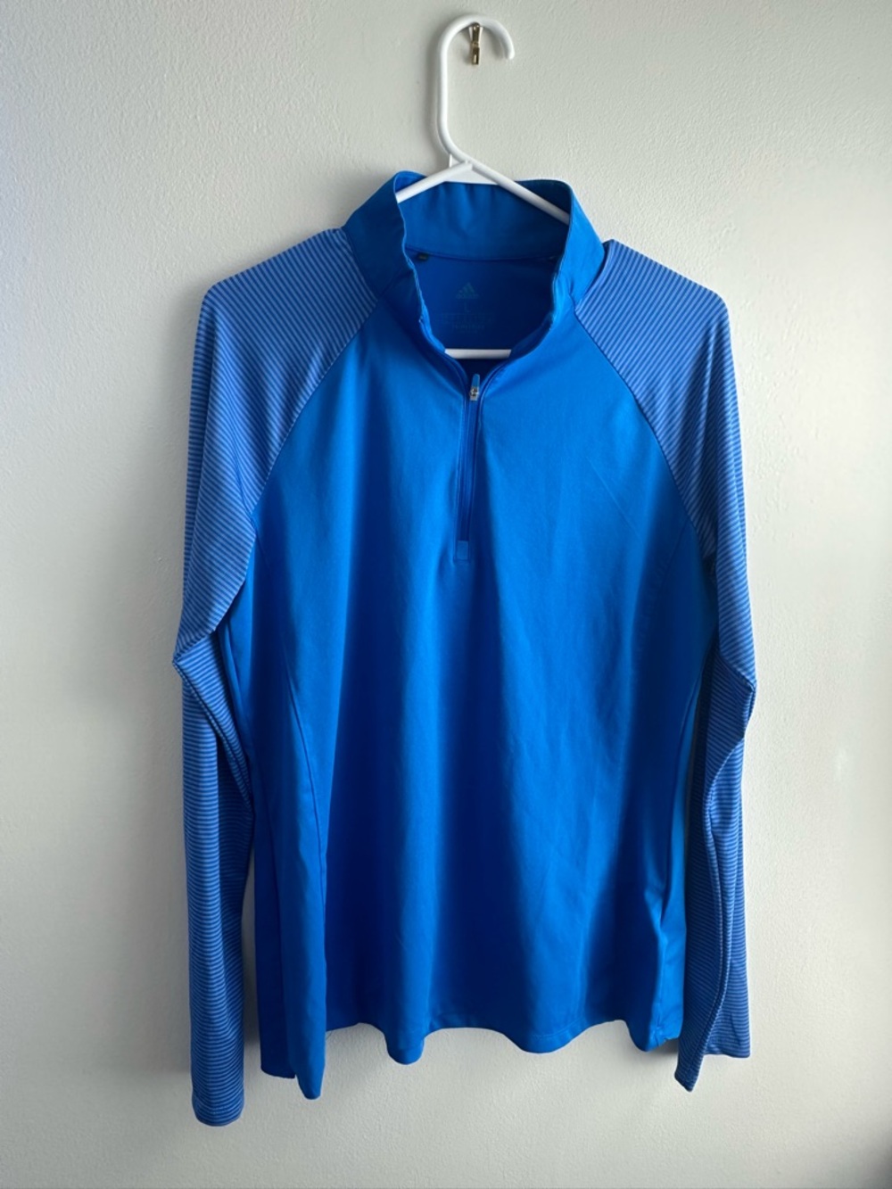 Adidas Bright Blue Quarter-Zip Jacket